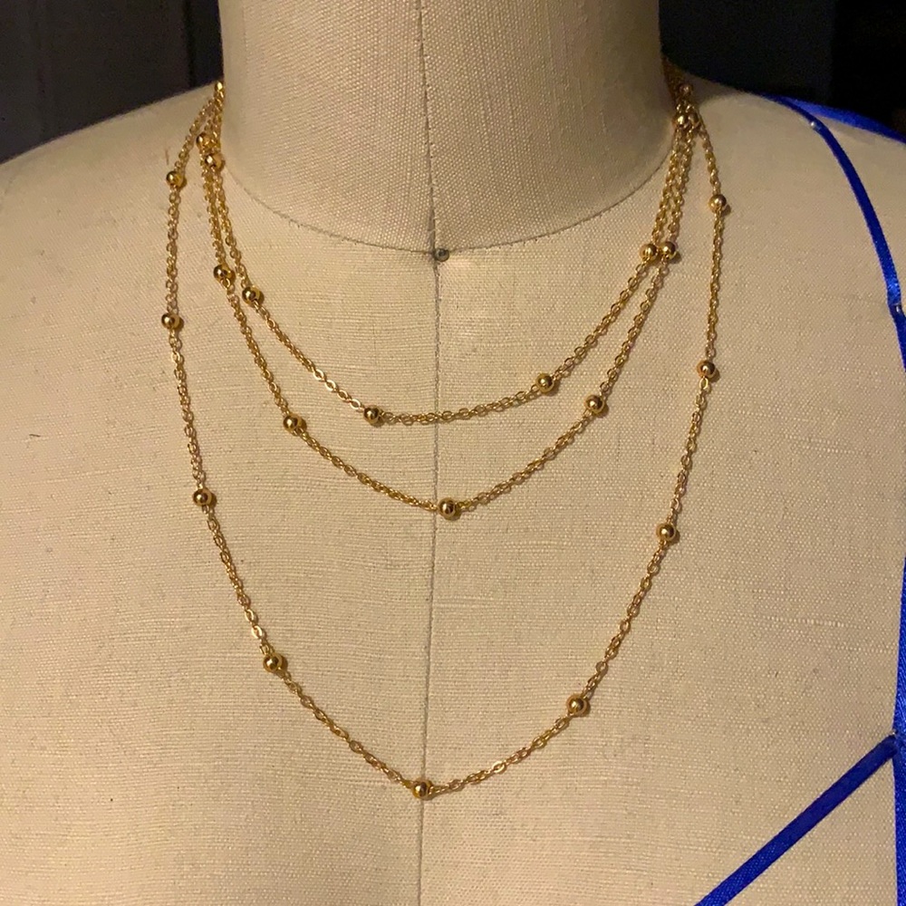 Gold 3-Layered Necklace